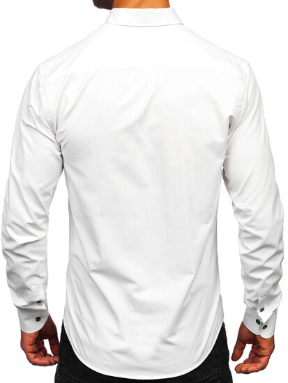 Men’s Elegant Long Sleeve Shirt White Bolf 24701