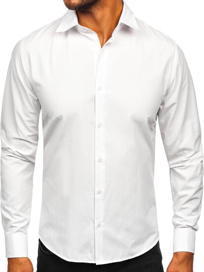 Men’s Elegant Long Sleeve Shirt White Bolf 24740