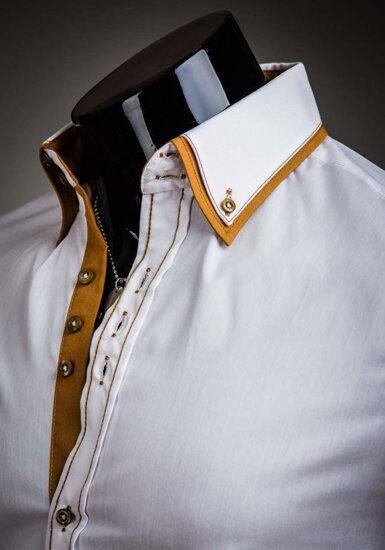 Men’s Elegant Long Sleeve Shirt White Bolf 3703A