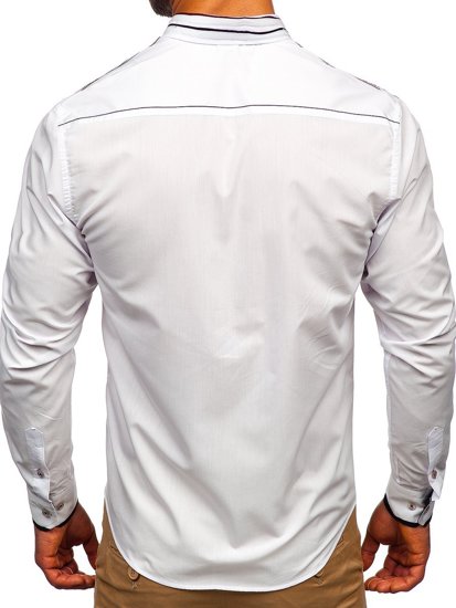 Men's Elegant Long Sleeve Shirt White Bolf 4707