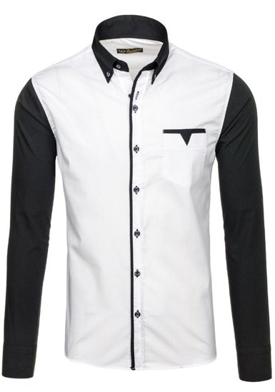 Men's Elegant Long Sleeve Shirt White Bolf 5726