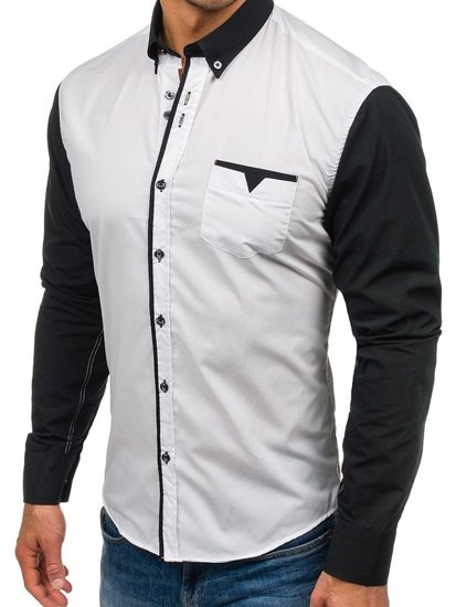 Men's Elegant Long Sleeve Shirt White Bolf 5726