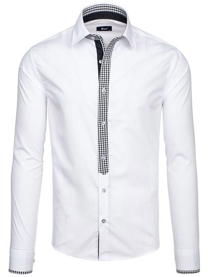 Men's Elegant Long Sleeve Shirt White Bolf 6873