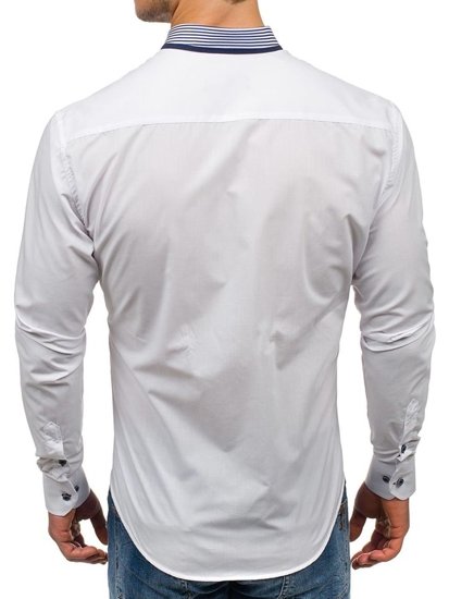 Men's Elegant Long Sleeve Shirt White Bolf 6941