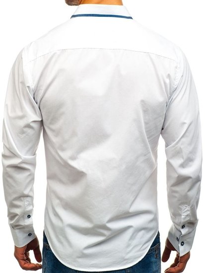 Men's Elegant Long Sleeve Shirt White Bolf 8823