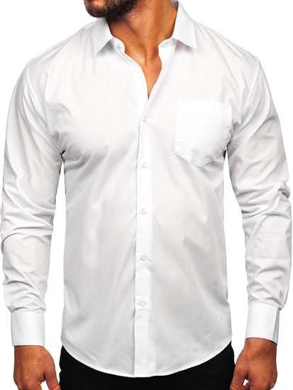 Men's Elegant Long Sleeve Shirt White Bolf M13