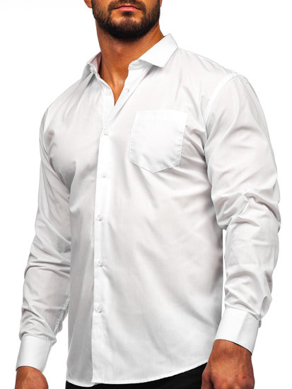 Men's Elegant Long Sleeve Shirt White Bolf M13