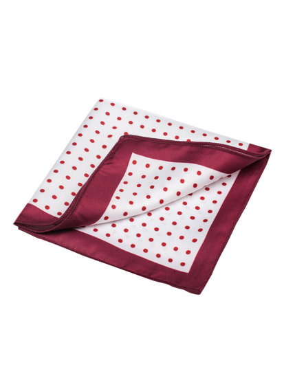 Men's Handkerchief White-Claret Bolf PO15