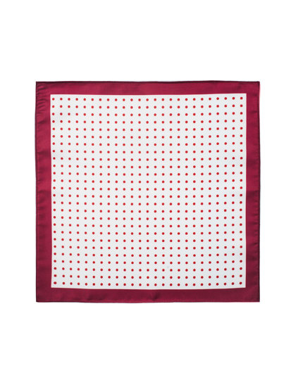 Men's Handkerchief White-Claret Bolf PO15