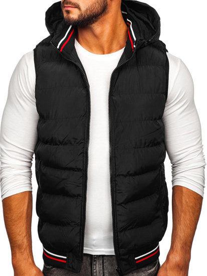 Men's Hooded Gilet Black Bolf 6870