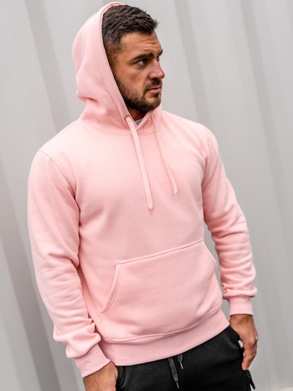 Men's Hoodie Kangaroo Light Pink Bolf 2009-38A