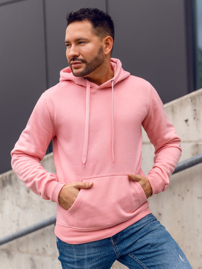 Men's Hoodie Kangaroo Pink Bolf 2009A