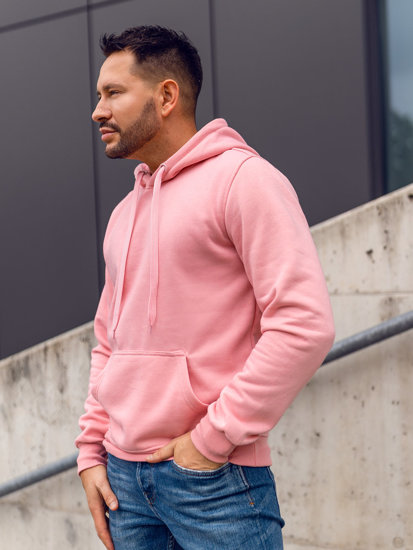 Men's Hoodie Kangaroo Pink Bolf 2009A