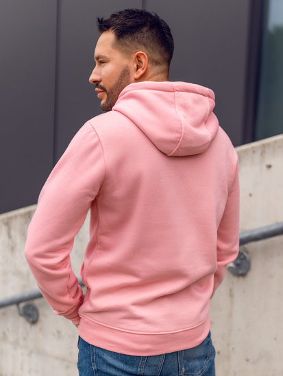 Men's Hoodie Kangaroo Pink Bolf 2009A