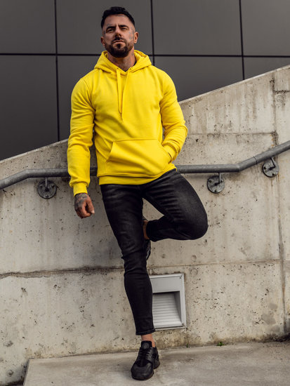 Men's Hoodie Kangaroo Yellow Bolf 2009A