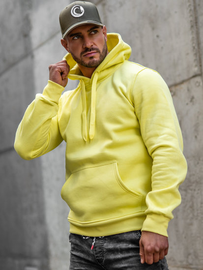 Men's Hoodie Kangaroo Yellow-Neon Bolf 2009A