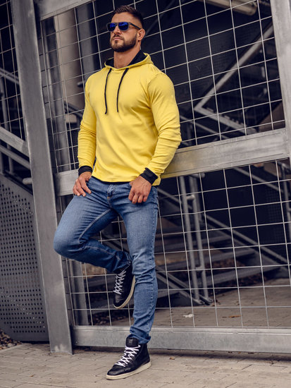 Men's Hoodie Yellow-Black Bolf 145380