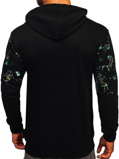 Men's Hoodie with Sequins Black Bolf 6420