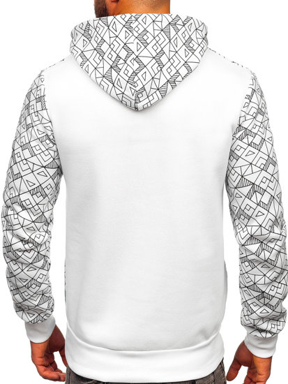 Men's Hoodie with Zircons White Bolf HM566