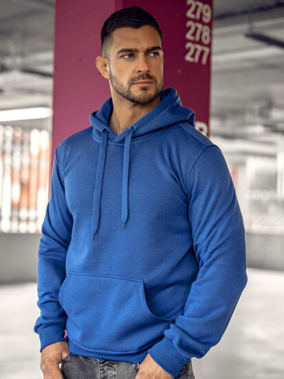 Men's Hoodie with kangaroo pocket Royal Blue Bolf 2009A