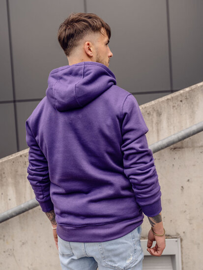 Men's Hoodie with kangaroo pocket Violet Bolf 2009A