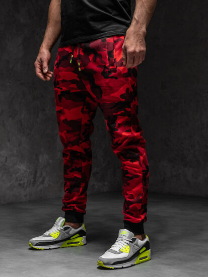 Men's Jogger Sweatpants Camo-Red Bolf KZ15A1