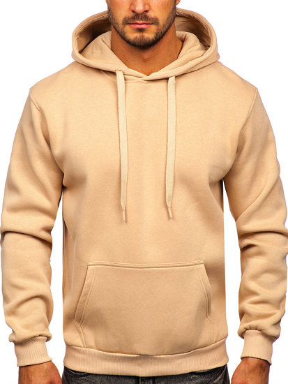 Men's Kangaroo Hoodie Beige Bolf 1004