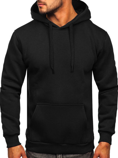 Men's Kangaroo Hoodie Black Bolf 1004