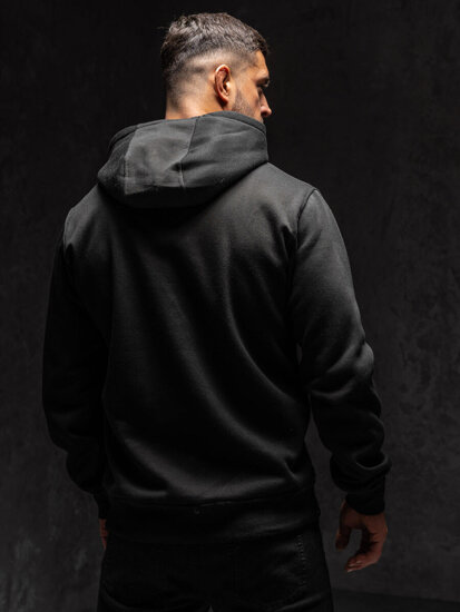 Men's Kangaroo Hoodie Black Bolf 2009A1