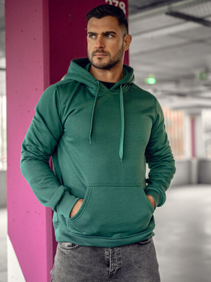 Men's Kangaroo Hoodie Dark Green Bolf 2009A