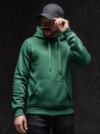 Men's Kangaroo Hoodie Dark Green Bolf 2009A1