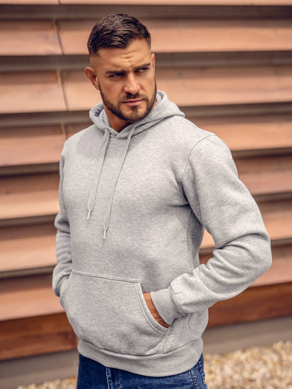 Men's Kangaroo Hoodie Dark Grey Bolf 1004