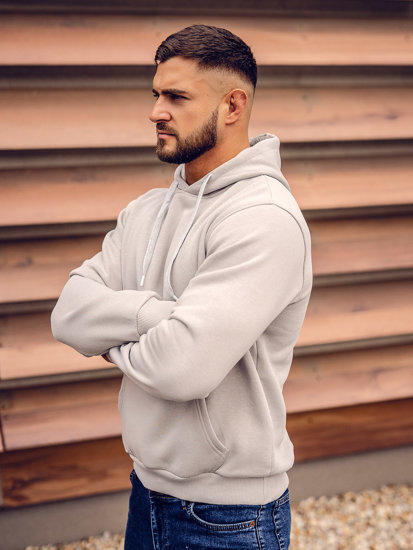 Men's Kangaroo Hoodie Grey Bolf 1004