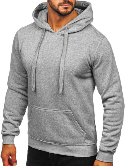 Men's Kangaroo Hoodie Grey Bolf MB001