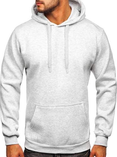 Men's Kangaroo Hoodie Light Grey Bolf 1004