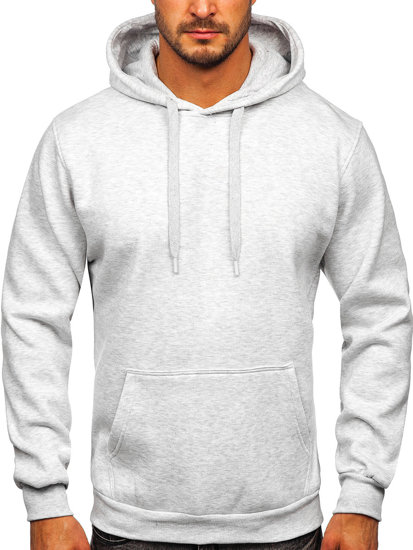 Men's Kangaroo Hoodie Light Grey Bolf 1004