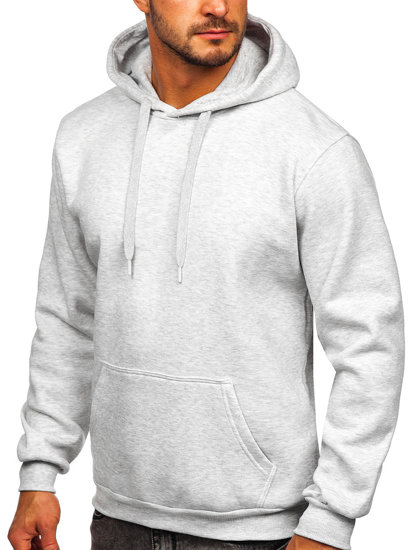 Men's Kangaroo Hoodie Light Grey Bolf 1004