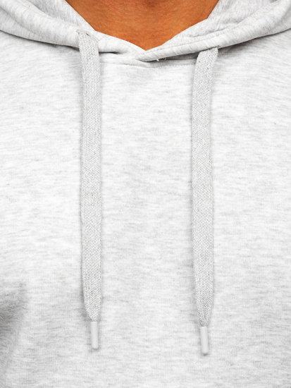 Men's Kangaroo Hoodie Light Grey Bolf 1004