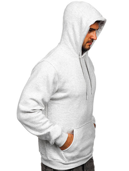 Men's Kangaroo Hoodie Light Grey Bolf 1004