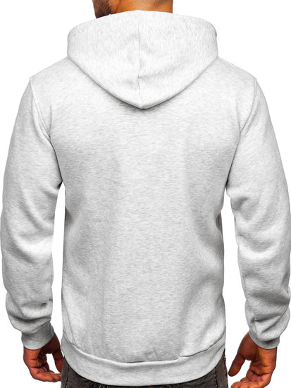 Men's Kangaroo Hoodie Light Grey Bolf 1004