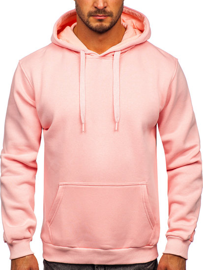 Men's Kangaroo Hoodie Light Pink Bolf 1004