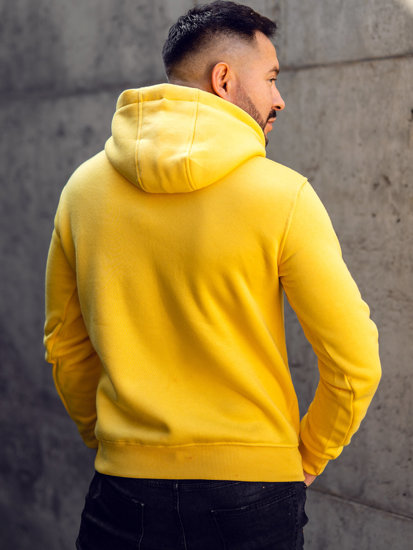 Men's Kangaroo Hoodie Light Yellow Bolf 2009A