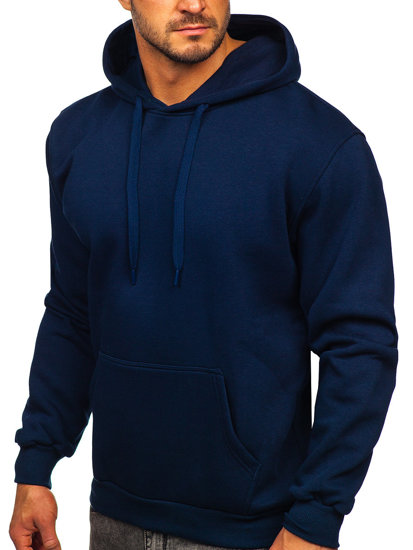 Men's Kangaroo Hoodie Navy Blue Bolf 1004