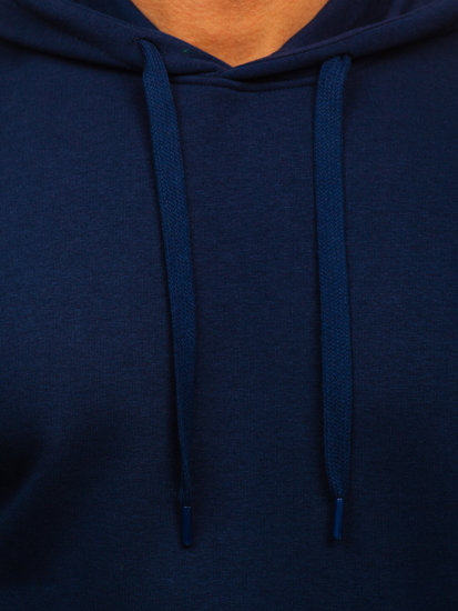 Men's Kangaroo Hoodie Navy Blue Bolf 1004