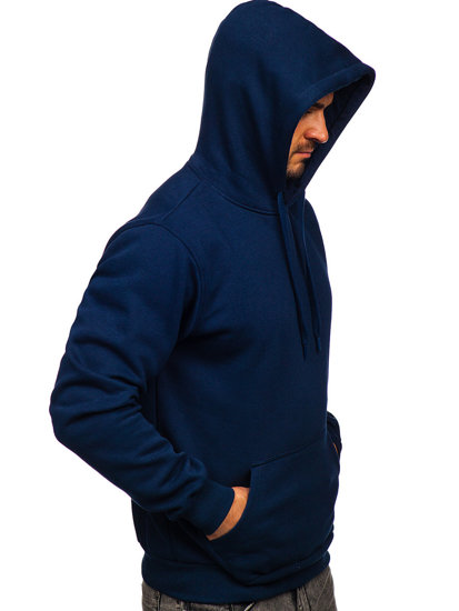 Men's Kangaroo Hoodie Navy Blue Bolf 1004