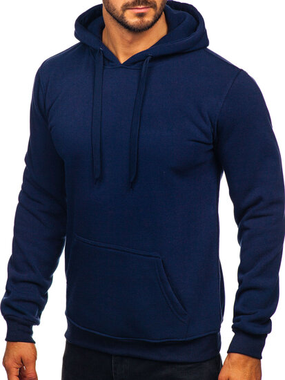 Men's Kangaroo Hoodie Navy Blue Bolf MB001