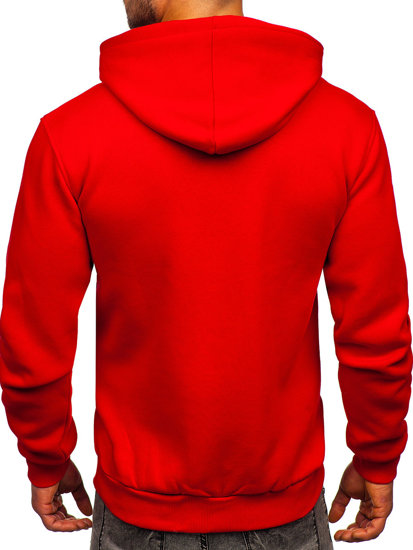 Men's Kangaroo Hoodie Red Bolf 1004