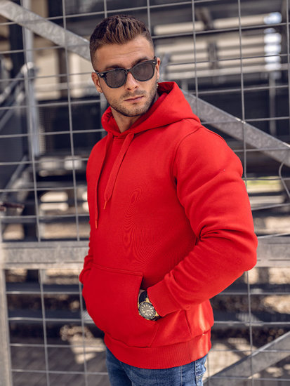 Men's Kangaroo Hoodie Red Bolf 1004