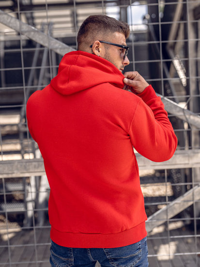 Men's Kangaroo Hoodie Red Bolf 1004