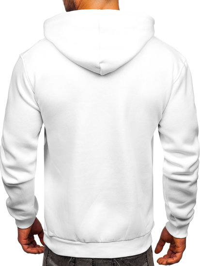 Men's Kangaroo Hoodie White Bolf 1004